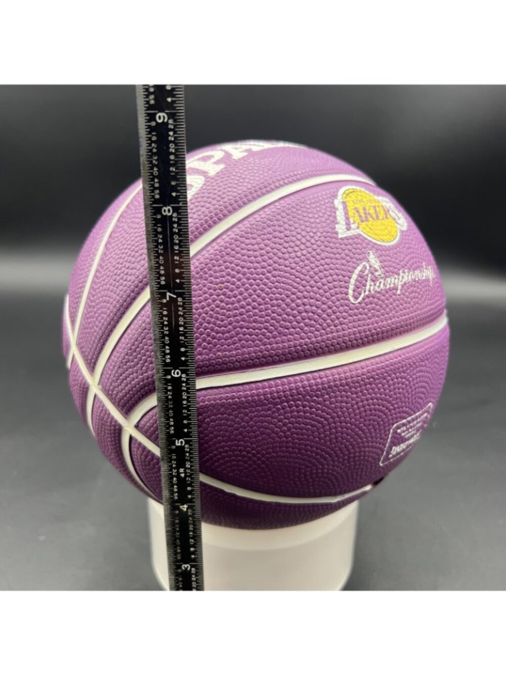 Vtg Spalding/LA LAKERS NBA Souvenir/Kid Toy Mini 7" Basketball; Purple/Yellow - Picture 11 of 11